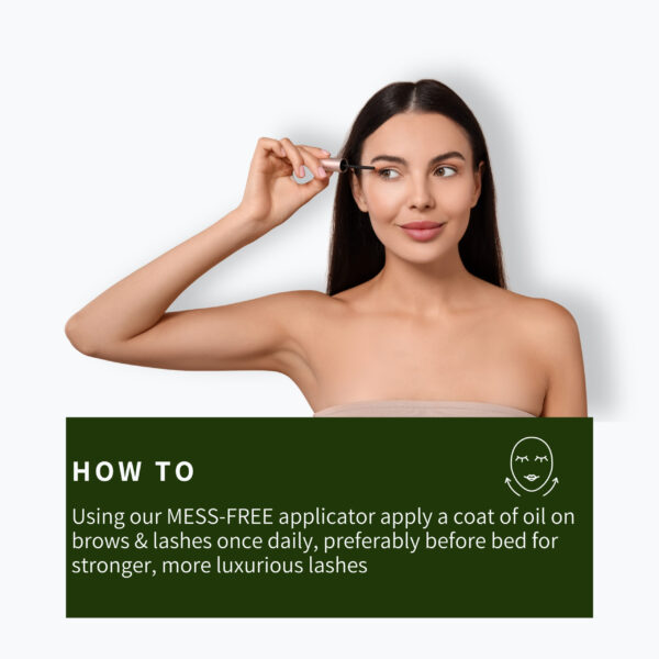 GAJACO Organic Castor Oil Eyelash Growth Serum For Eyelashes and Eyebrows with Mascara Tube Filled with Premium Cold Pressed, Hexane Free Castor Oil - Image 5
